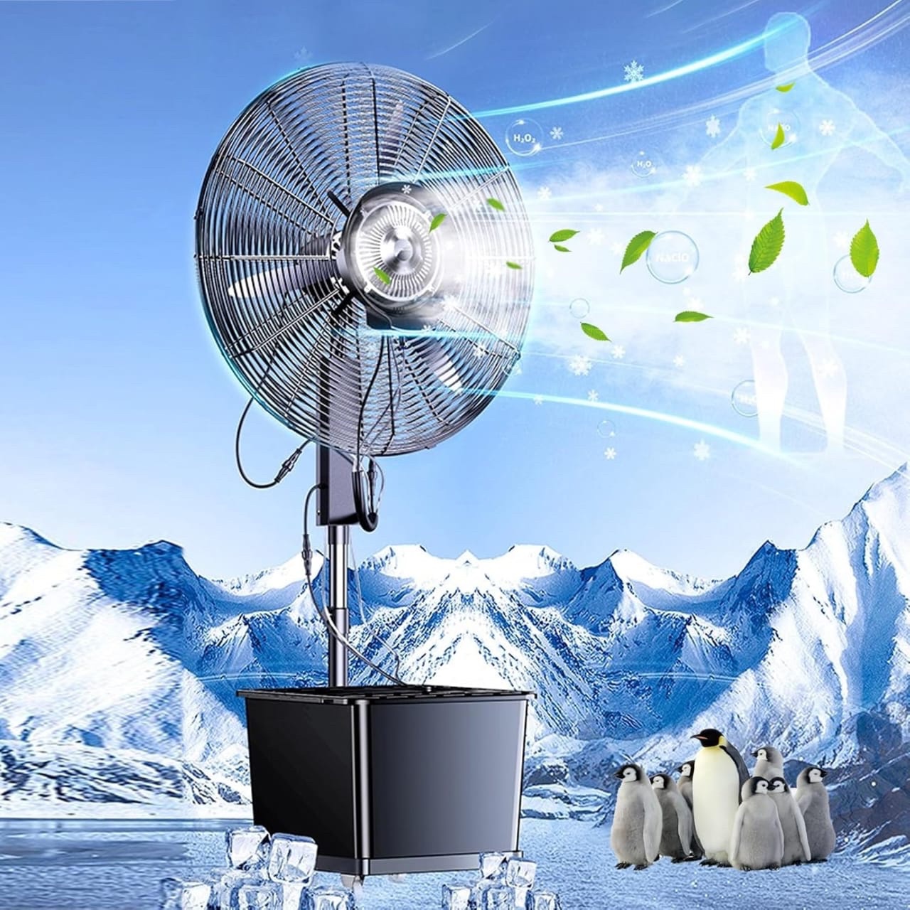 30-Inch Industrial Mist & Ice Fan with 42L Water Tank - Image 2